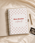 Dossier maternité PDF à imprimer, édition Valentine à motifs de petits cœurs – ISANE
